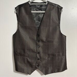 Novel-ties By Roffe Black Suit Vest Holiday Candycanes Christmas. Size L/XL
